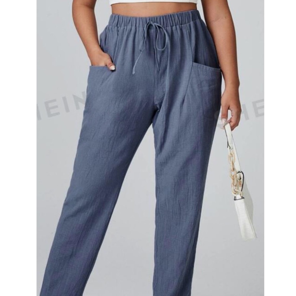 Long Pants Blue Plus Size